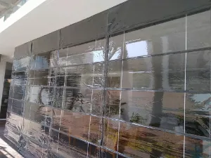 Striped Clear Blinds